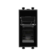 Розетка ПК 1мод. Avanti “Черный квадрат” RJ45 кат.5E модульная DKC 4402461