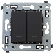 Переключатель 2-кл. СП Avanti “Черный матовый” DKC 4412114