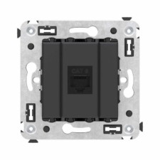 Розетка ПК 1-м СП Avanti “Черный матовый” RJ45 кат.6 механизм DKC 44693