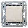 Выключатель 2-кл. 2мод. СП Avanti “Ванильная дымка” 16А IP20 беж. DKC 4405104