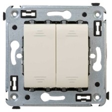 Выключатель 2-кл. 2мод. СП Avanti “Ванильная дымка” 16А IP20 беж. DKC 4405104