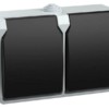 Розетка 2-м ОП Форс РСб22-3-ФСр 16А IP54 с/з с крышкой сер. IEK ERS22-K03-16-54-DC
