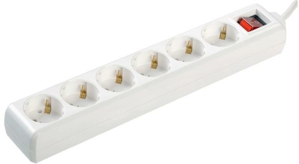 Удлинитель сетевой 6х5м с/з 16А IP20 У06К 2P+PE 250В 3х1 с выкл. IEK WYP10-16-06-05-ZK-N