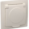 Розетка 1-м СП Кварта РСб10-3-ККм 16А IP20 с/з с крышкой крем. IEK ERK15-K33-16-DM