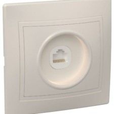 Розетка ПК 1-м СП Кварта РК10-ККм IP20 крем. IEK EKK10-K33-DM