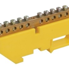 Шина PE “земля” на DIN-изол. ШНИ-6х9-10-Д-Ж IEK YNN10-69-10D-K05