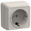 Розетка 1-м ОП Октава РСш20-3-ОКм 16А IP20 с/з защ. шторки крем. IEK ERO14-K33-16-DC