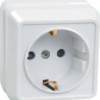 Розетка 1-м ОП Октава РС20-3-ОБ 16А IP20 с/з бел. IEK ERO11-K01-16-DC