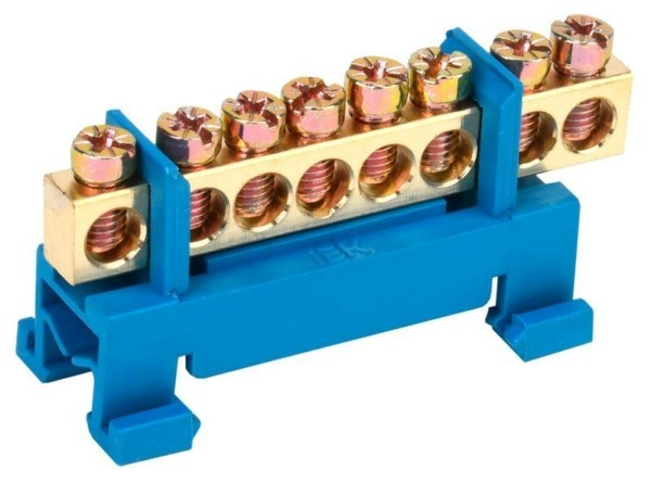 Шина нулевая на DIN-изол. “Стойка” ШНИ 6х9-8-С-С IEK YNN10-69-8P-K07