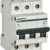 Выключатель автоматический модульный 3п C 6А 4.5кА ВА47-29 IEK Generica IEK MVA25-3-006-C