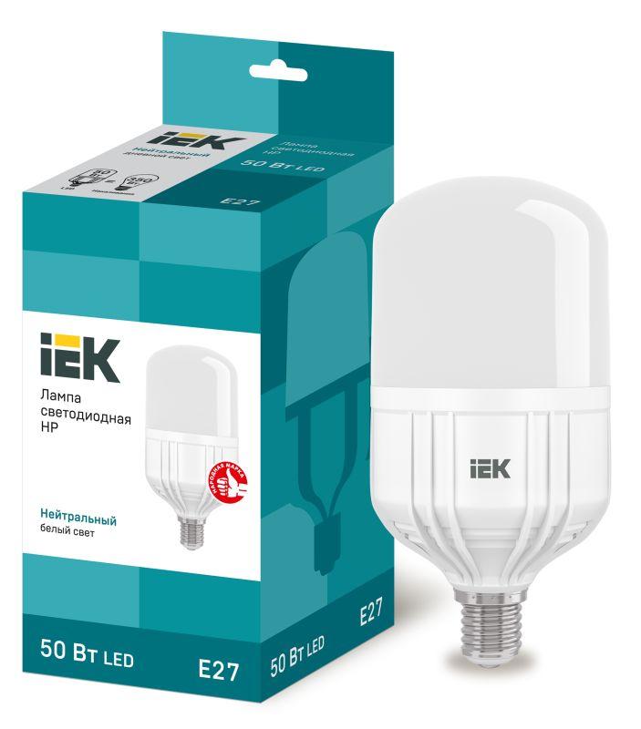 Лампа СДЛ HP 50Вт 4000К нейтр. бел. E27 230В IEK LLE-HP-50-230-40-E27