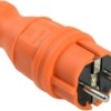 Вилка прямая ОМЕГА ВБп3-1-0м IP44 каучук оранж. IEK PKR01-016-2-K09