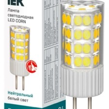 Лампа СДЛ Corn 5Вт капсульная 4000К нейтр. бел. G4 230В керамика IEK LLE-Corn-5-230-40-G4
