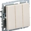 Выключатель 3-кл. СП BRITE ВС10-3-0-БрКр 10А беж. IEK BR-V30-0-10-K10