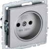 Розетка BRITE РС10-1-0-БрА 10А алюм. IEK BR-R10-10-K47