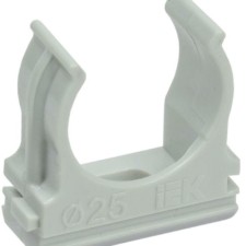 Держатель для труб (клипса) CF25 с защелкой IEK CTA10D-CF25-K41-100