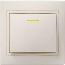 Выключатель 1кл. СП Кварта 10А IP20 ВС10-1-1-ККм с индикацией крем. IEK EVK11-K33-10-DM