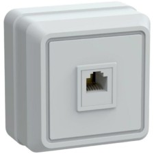 Розетка ТФ 1-м ОП Октава РТ20-ОБ IP20 бел. IEK ETO10-K01-DC