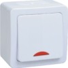 Выключатель 1кл. ОП Гермес Plus 10А IP54 ВС20-1-1-ГПБ с индикацией цвет клавиши: бел. бел. IEK EVMP11-K01-10-54-EC
