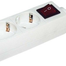 Удлинитель сетевой 2х5м с/з 16А IP20 У02К 2P+PE 250В 3х1 с выкл. IEK WYP10-16-02-05-ZK-N