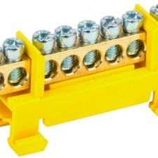 Шина PE “земля” на DIN-изол. “Стойка” ШНИ-6х9-8-С-Ж IEK YNN10-69-8P-K05