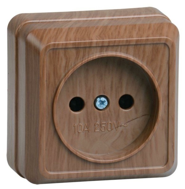 Розетка 1-м ОП Октава 10А IP20 дуб IEK ERO10-K04-10-DC