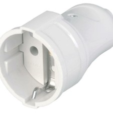 Розетка разборная РПп10-01-Ст 16А прямая разборная с/з бел. IEK ERP10-16-01-K01