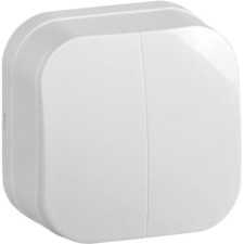 Выключатель 2-кл. ОП GLORY 10А ВС20-2-0-ХБ бел. IEK EVH20-K01-10