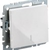 Выключатель 1кл. СП BRITE ВС10-1-1-БрБ 10А с инд. бел. IEK BR-V10-1-10-K01