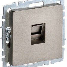 Розетка ПК СП RJ45 кат.5E BRITE РК10-БрШ шампань IEK BR-K10-1-K37