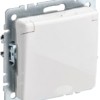 Розетка BRITE РСбш10-3-БрБ 16А IP20 с/з защ. шторки с крышкой бел. IEK BR-R16-16-K01