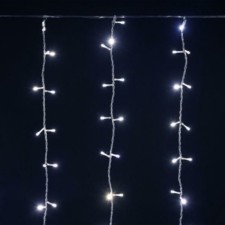 Гирлянда “Занавес” 1.5х1.5м 160LED бел. IP20 провод прозр. 230В транзит IEK LGDB201-2-160-L1-T-S-20