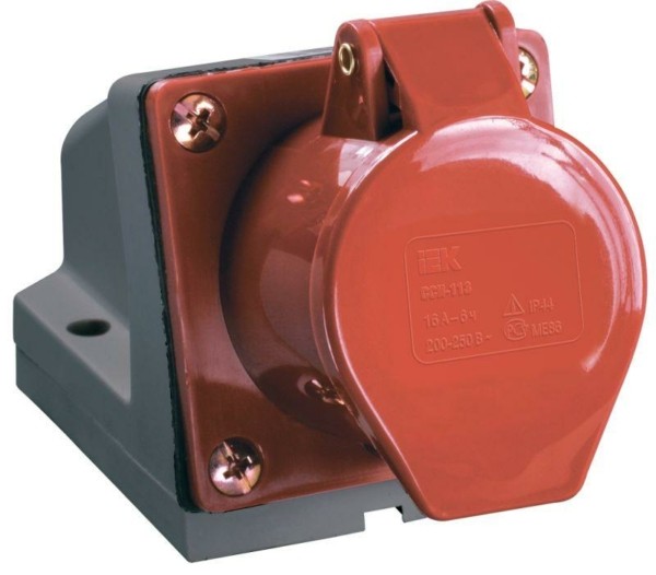 Розетка ОП 32А 380В 3P+PЕ ССИ-4 IP44 IEK PSR-032-4