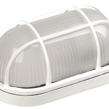 Светильник НПП 1402 60Вт E27 IP54 бел. овал с решеткой IEK LNPP0-1402-1-060-K01