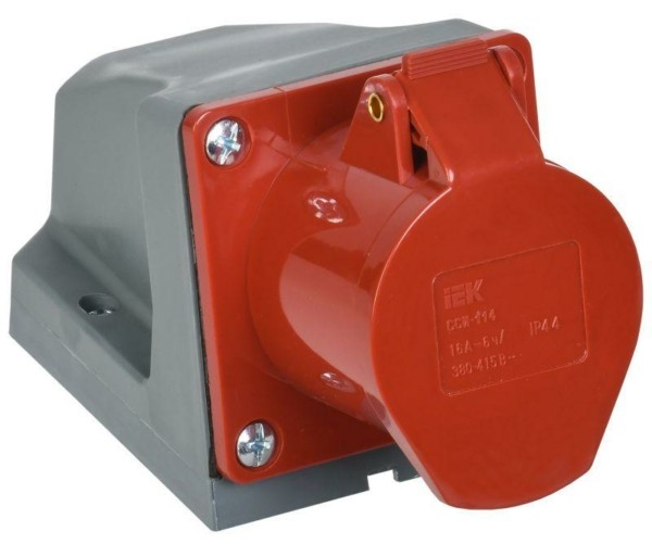 Розетка ОП 16А 380В 3P+PЕ ССИ-114 IP44 IEK PSR-016-4