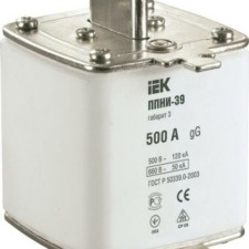 Вставка плавкая ППНИ-39 500А габарит 3 IEK DPP50-500