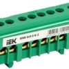 Шина PE “земля” в корп. изол. на DIN-рейку ШНИ-6х9-8-К-З зел. IEK YNN10-69-8KD-K06