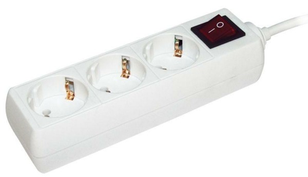 Удлинитель сетевой 3х3м с/з 16А IP20 У03К 2P+PE 250В ПВС 3х1 с выкл. IEK WYP10-16-03-03-ZK-N