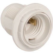 Патрон E27 Ппл27-04-К12 с кольцом пластиковый белый IEK EPP11-04-02-K01