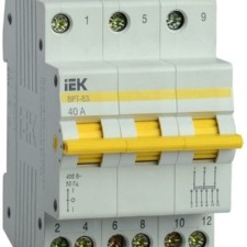 Выключатель-разъединитель трехпозиционный 3п ВРТ-63 40А IEK MPR10-3-040