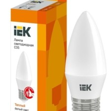 Лампа СДЛ ECO C35 7Вт свеча 3000К E27 230В IEK LLE-C35-7-230-30-E27