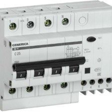 Выключатель АВДТ 4п 25А 30мА АД14 IEK Generica MAD15-4-025-C-030