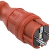 Вилка прямая ОМЕГА ВБп3-1-0м IP44 каучук красн. IEK PKR01-016-2-K04