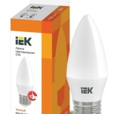 Лампа СДЛ ECO C35 9Вт свеча 3000К E27 230В IEK LLE-C35-9-230-30-E27