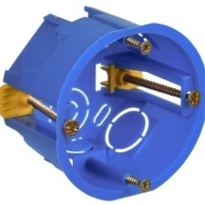 Коробка КМЭУ С3 d68х45 для полых стен с саморезами и пластик. лапками IEK UKG10-068-045-000-P-UO