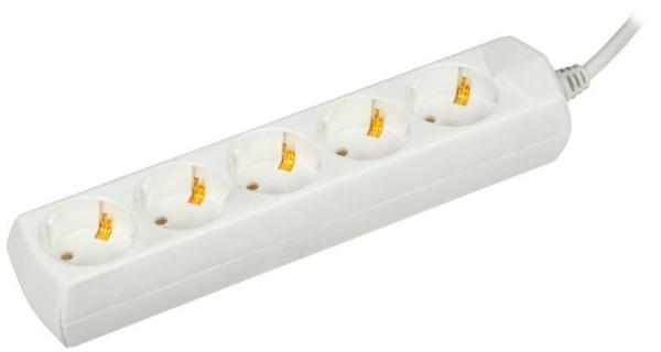 Удлинитель сетевой 5х5м с/з 10А IP20 У05 2P+PE 250В 3х1 IEK Generica IEK WYP10-10-05-05-Z-G