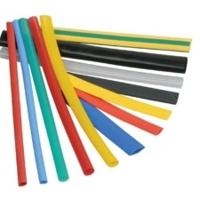 Набор трубок термоусадочных тонкостен. ТТУ 8/4 (4хЧ; 2хБ; К; С; Ж; З) 10х10см разноцвет. IEK UDRS-D4-D8-10-10