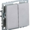 Выключатель 2-кл. СП BRITE ВС10-2-0-БрА 10А алюм. IEK BR-V20-0-10-K47
