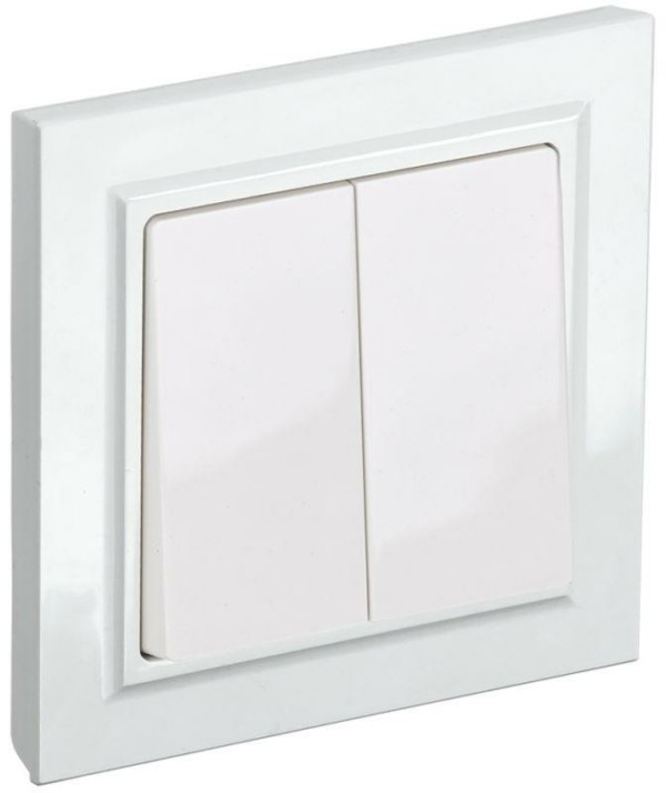 Выключатель 2-кл. СП BRITE ВСР10-2-0-БрБ 10А бел. IEK BR-V20-0-10-K01-F