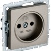 Розетка BRITE РС10-1-0-БрШ 10А шампань IEK BR-R10-10-K37
